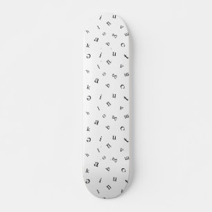 Skateboard Lettres