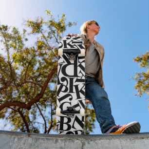 Skateboard Lettres alphabétiques