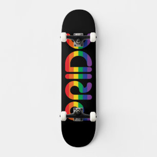 Skateboard Lettres de ballon Rainbow Pride