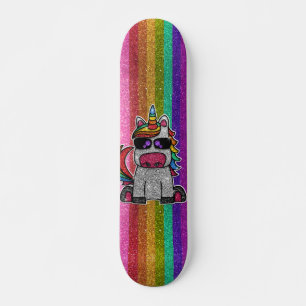 Skateboard LGBTQIA Pride Drapeau Parties scintillant Rainbow