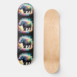 Skateboard L'hippopotame spectral : un voyage holographique