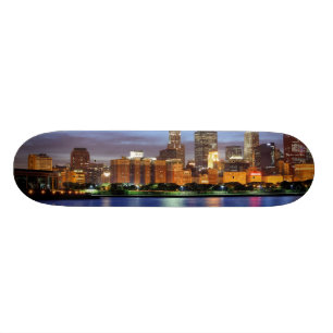 Skateboard L'horizon de Chicago du planétarium d'Adler
