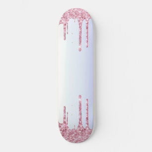Skateboard Licorne Arc-en-ciel Teintes Pastel Rose Clair qui