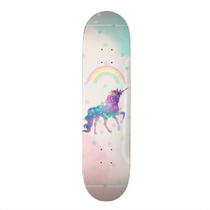 Skateboard Licorne Galaxie, Arc-en-ciel, Étoiles