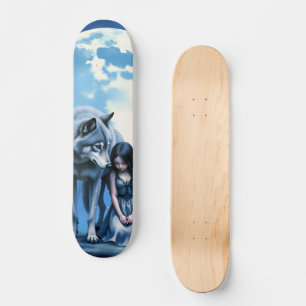 Skateboard Lien au Clair de Lune – Le Loup et la Fée Gothique