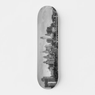 Skateboard Ligne d'horizon Philadelphie en noir et blanc