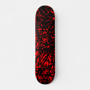 Skateboard Lignes Abstraites - Rouge