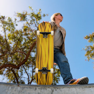 Skateboard Lignes de flux jaunes