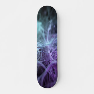 Skateboard Lignes neurales sarcelles bleues interconnectées