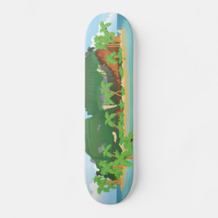 Skateboard L'île au trésor tropical