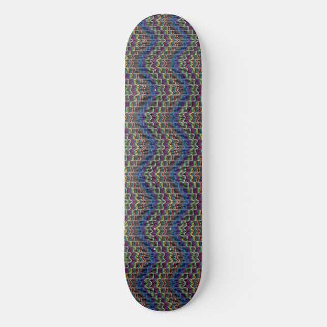 Skateboard Lin géométrique décoratif Abstrait (Recto)