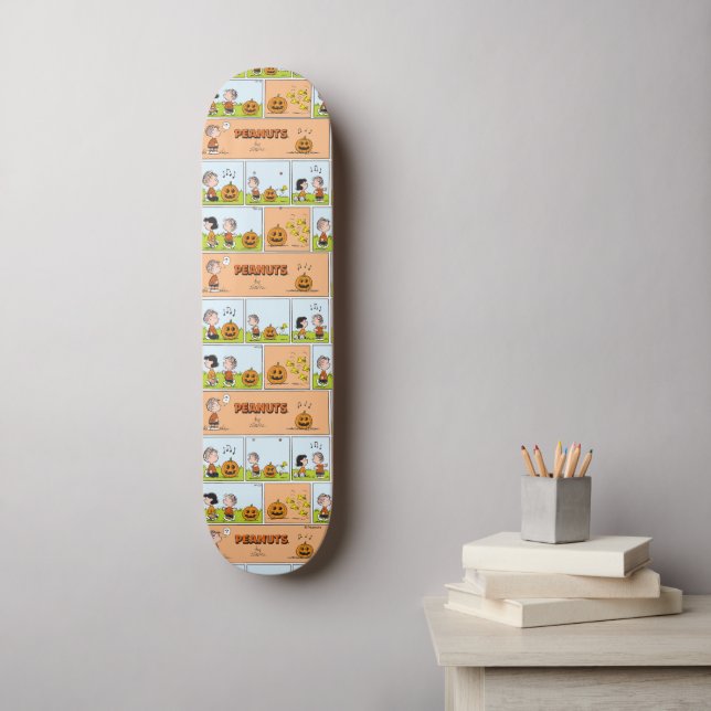 Skateboard Linus & Lucy | Chanter Jack-O-Lantern (Art mural)