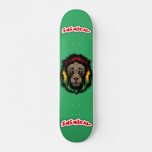 Skateboard Lion de reggae inimique (Devant)