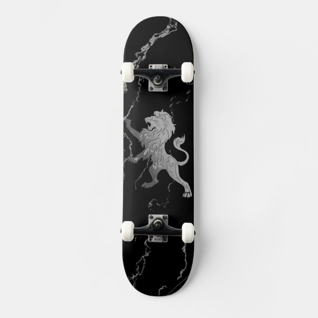 Skateboard Lion royal d'argent (Recto)