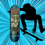 Skateboard LION WEED KING personnalisé<br><div class="desc">Personnalisé LION WEED KING Le patinage consiste à s'amuser,  et il y en a pour tous les goûts dans notre gamme de skateboard. Un fabuleux casquette garanti pour lever un sourire ! . . Amusez-vous avec votre message personnel - patiner dans les rues et skatepark,  ou la croisière.</div>