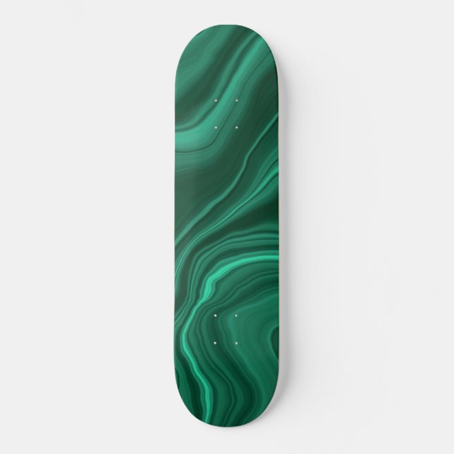 Skateboard Liquid Malachite Dream #1 #gem #decor #art  (Recto)