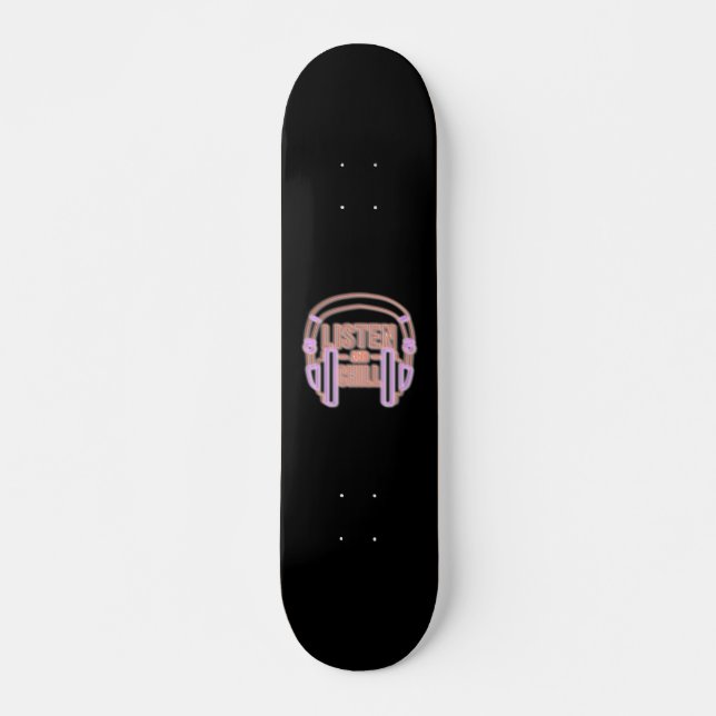 Skateboard Liste et néon (Devant)