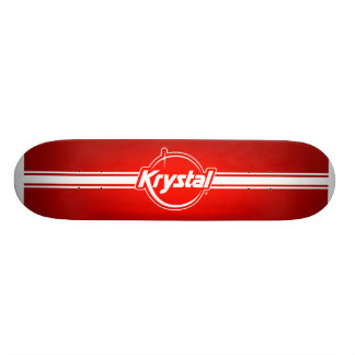 Skateboard Logo de Krystal avec la planche à roulettes de