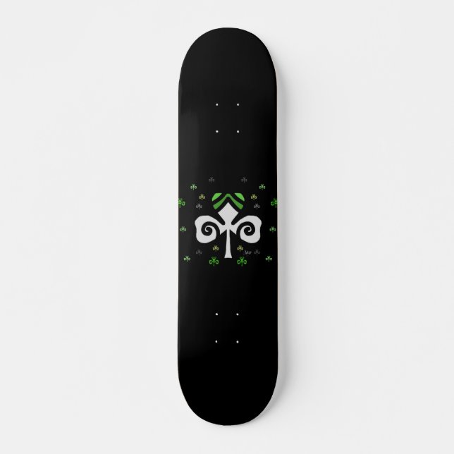 Skateboard Logo du shamrock Irish Circle (Devant)