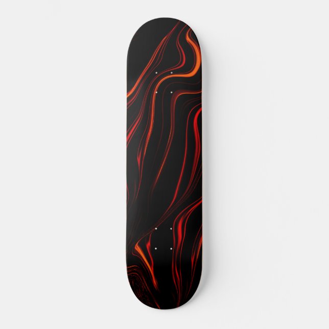 Skateboard Longue trace rouge sur l'arrière - plan noir (Recto)