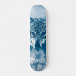 Skateboard Loup bleu