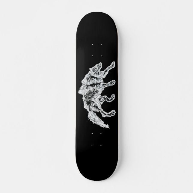 Skateboard Loup-garou de Mandala (Devant)