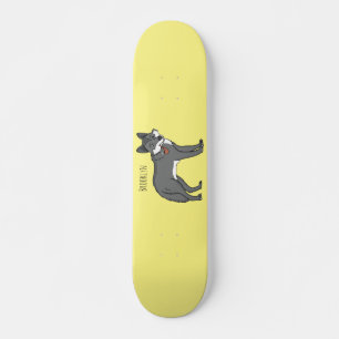 Skateboard Loup gris avec dessin animé en pipe