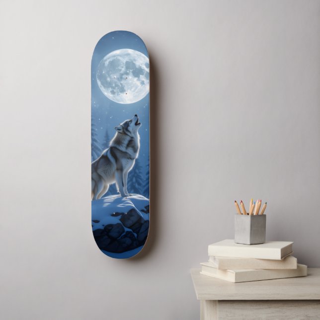 Skateboard Loup hurlant (Art mural)