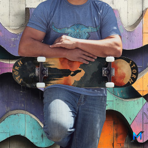 Skateboard Loup hurlant à Moonlit Peak, Wilderness Retro