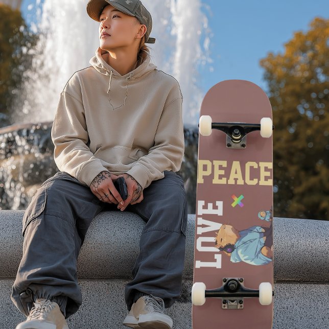 Skateboard LOVE × CAPYBARA - Custom (Créateur téléchargé)