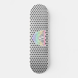 Skateboard love conquers all dog rainbow basset hound
