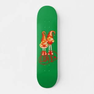 Skateboard LOVE GNOMES valentines romantiques idée cadeau de 