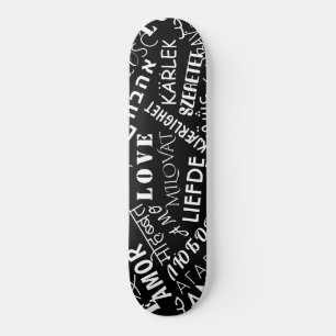 Skateboard LOVE - Multi Language - Personnalisable Internatio