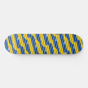 Skateboard L'Ukraine bleue et jaune inspire la paix anti-guer