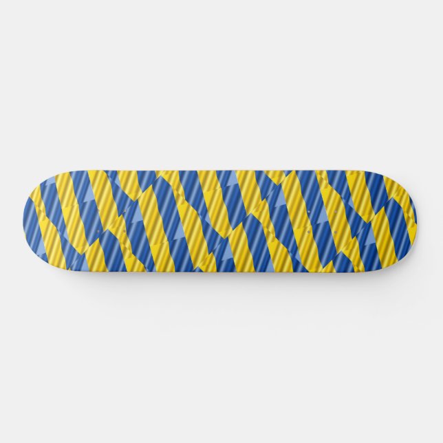 Skateboard L'Ukraine bleue et jaune inspire la paix anti-guer (Horz)