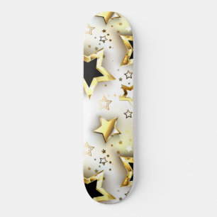 Skateboard Lumière transparente avec étoiles or