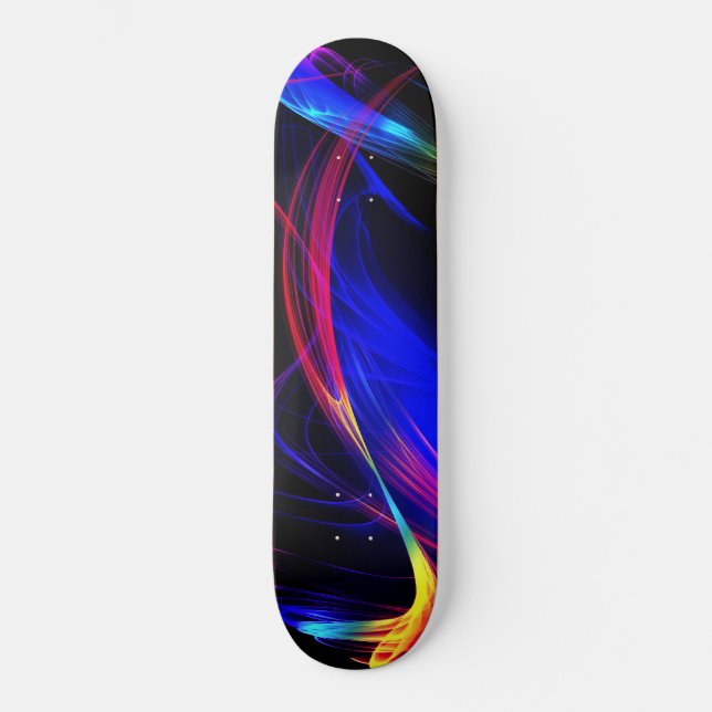 Skateboard Lumières colorées Abstraites - (Recto)