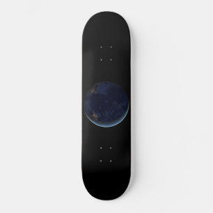 Skateboard Lumières nocturnes sur la planète Terre (hémisphèr
