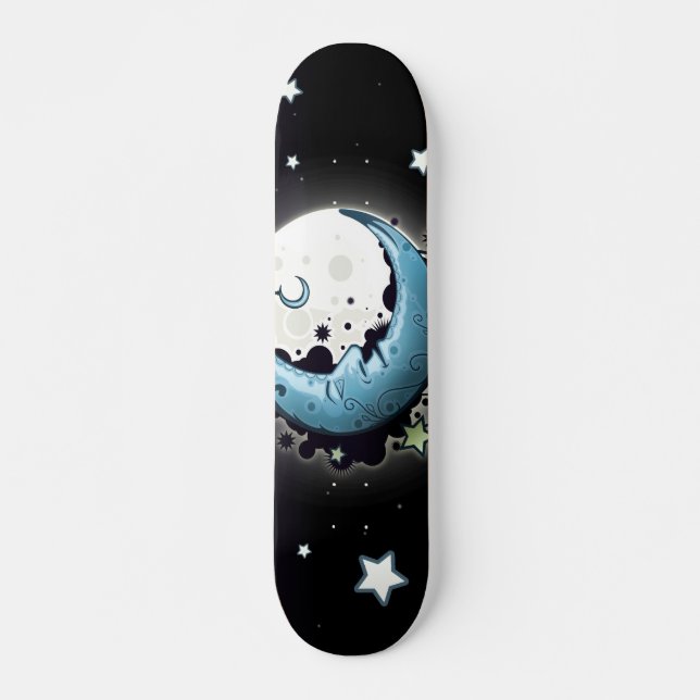 Skateboard Lune bleue (Devant)