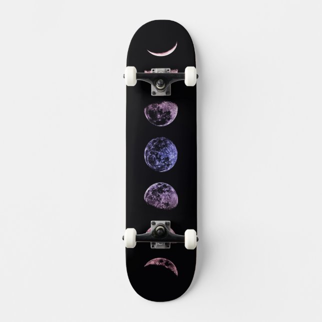 Skateboard Lune d'ombre rose (Recto)