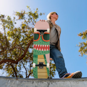 Skateboard Lunettes de soleil de crocodile drôle Mignon anima