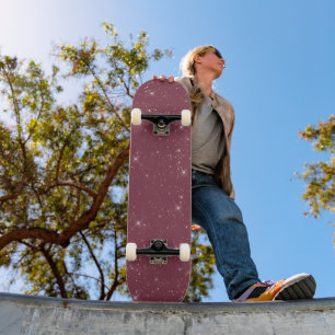 Skateboard Luxe bordeaux brillant parties scintillant d'or co