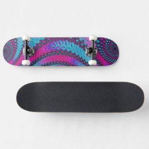 Skateboard Magenta et cyan spirale