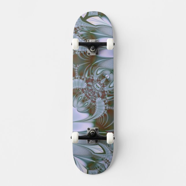 Skateboard Magnifique soie bleue (Recto)