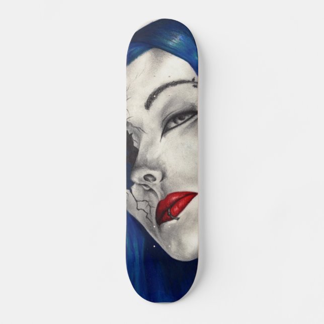 Skateboard Magnifiquement Broken Goth Girl Horror Imaginaire  (Recto)