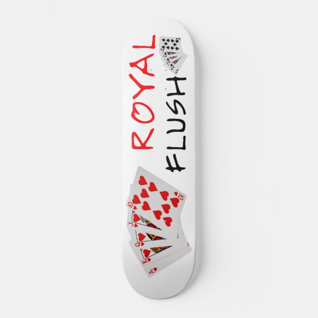 Skateboard Mains de poker - Royal Flush (Recto)
