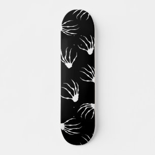 Skateboard Mains de squelette - Noir
