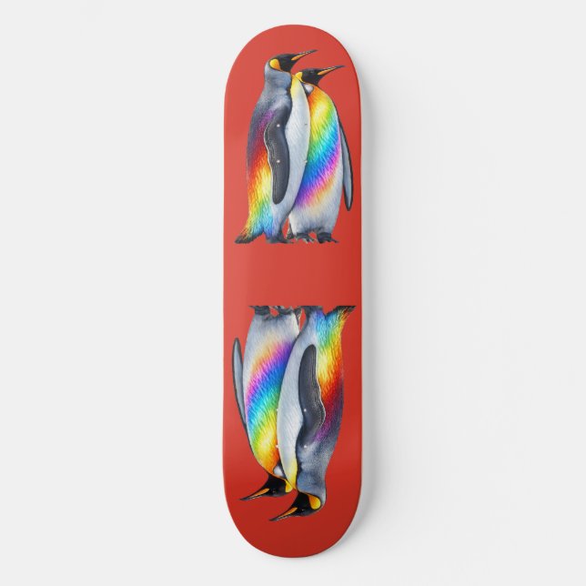 Skateboard Manchots fiers debout ensemble (Recto)