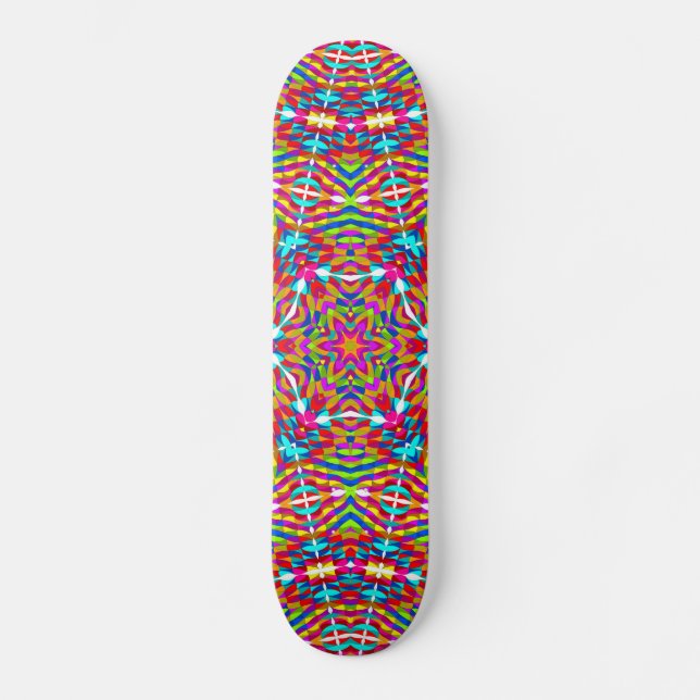 Skateboard Mandala coloré (Recto)