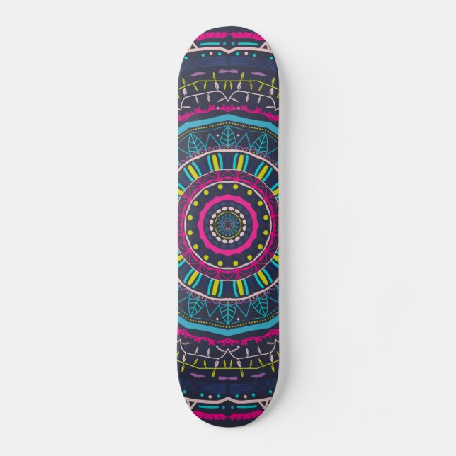 Skateboard mandala coloré (Recto)